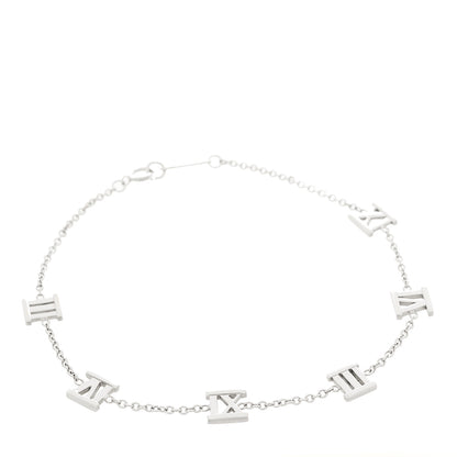 Tiffany 18K White Gold Atlas Station Bracelet 1 of 3