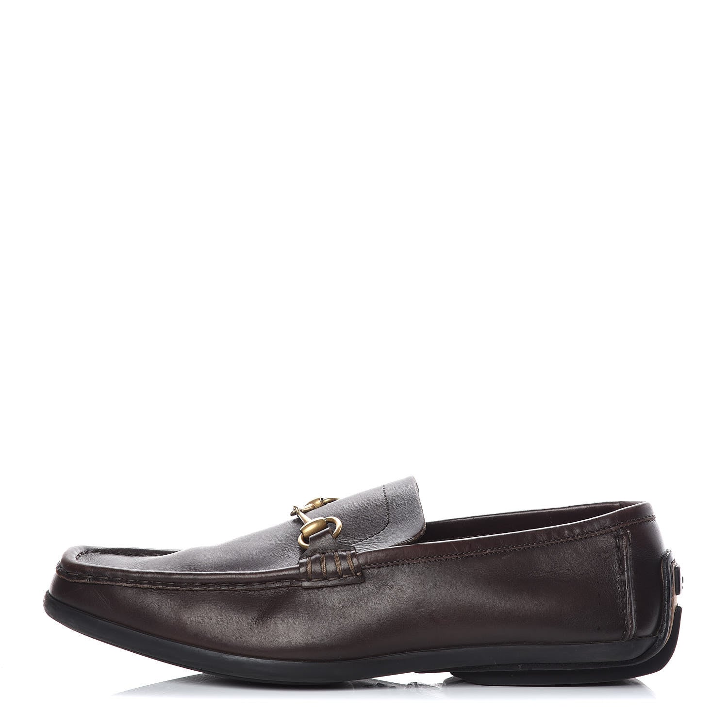 Gucci Calfskin Mens Horsebit Driver Loafers 11 Brown 1 of 11