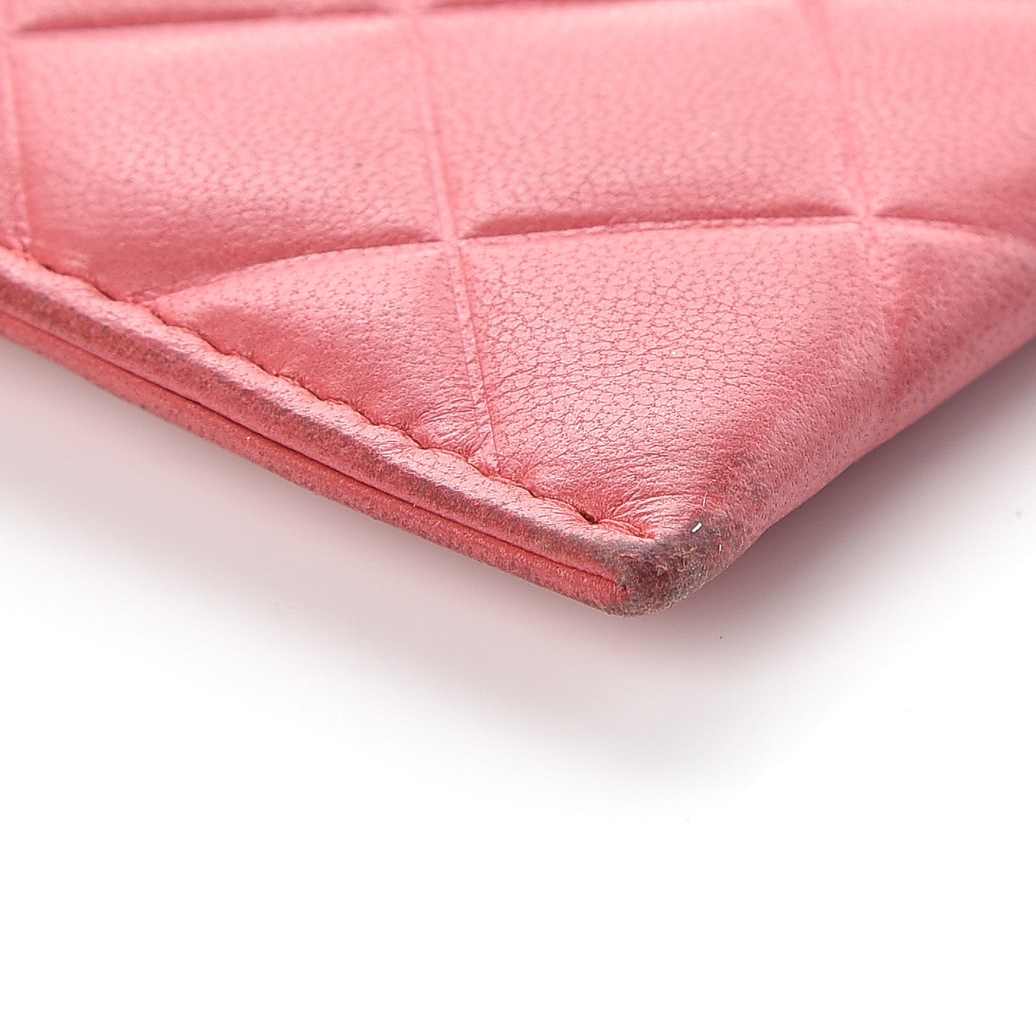 Chanel Lambskin Quilted Diamond CC Card Holder Red 8 of 11