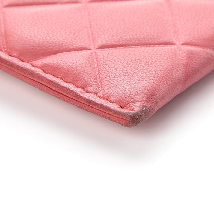 Chanel Lambskin Quilted Diamond CC Card Holder Red 8 of 11