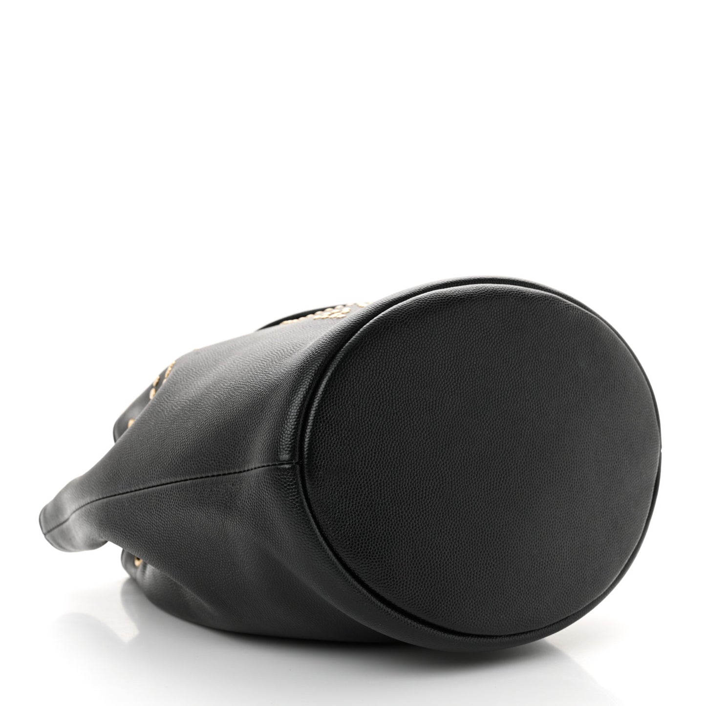 Caviar Deauville Drawstring Bucket Bag Black