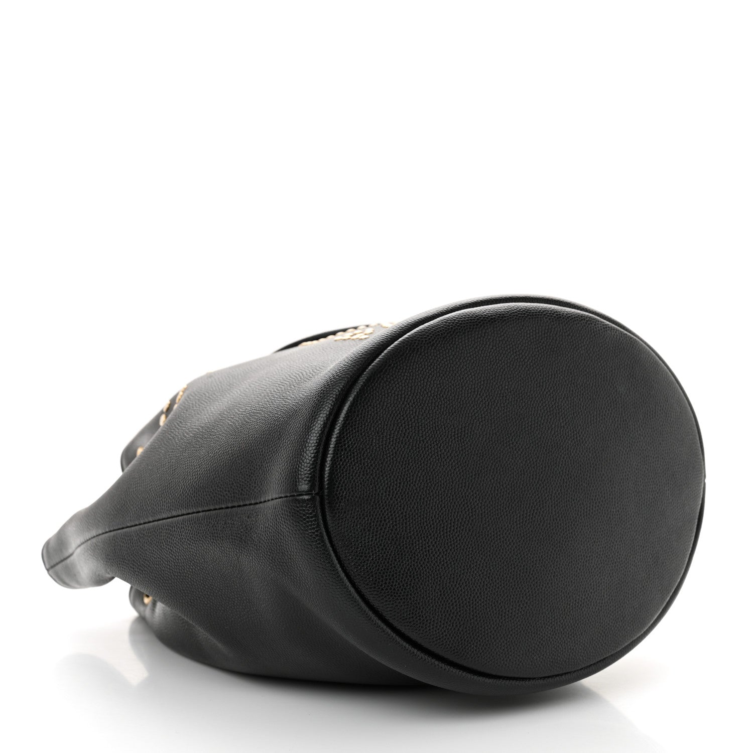 Chanel Caviar Deauville Drawstring Bucket Bag Black 4 of 10
