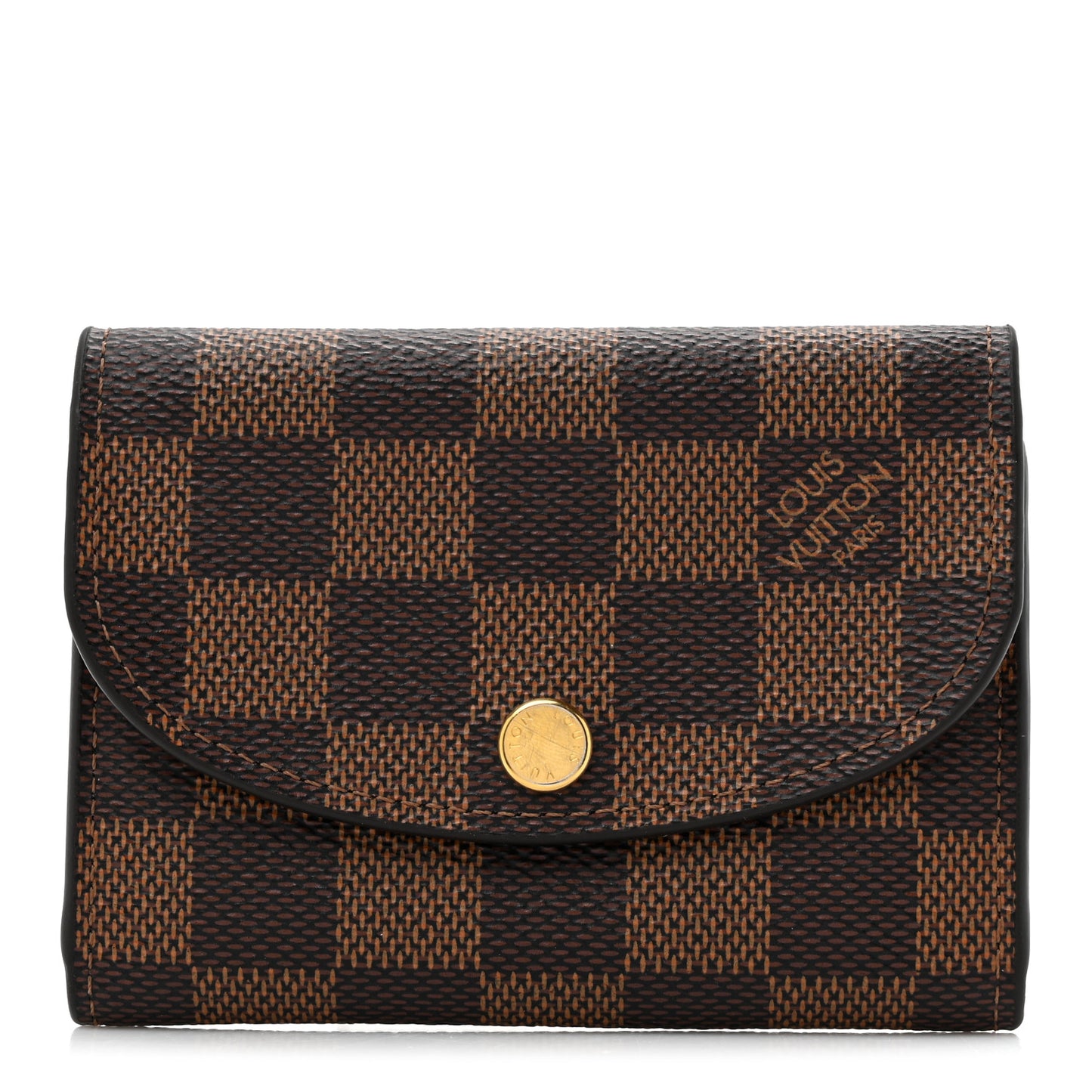 Damier Ebene Rosalie Coin Purse Rose Ballerine