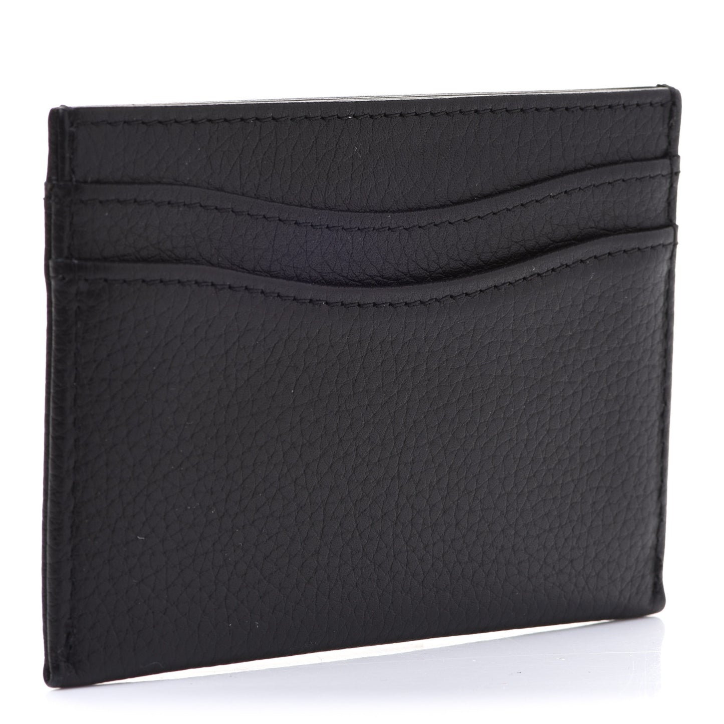 Grained Calfskin Neo Executive Card Holder Black