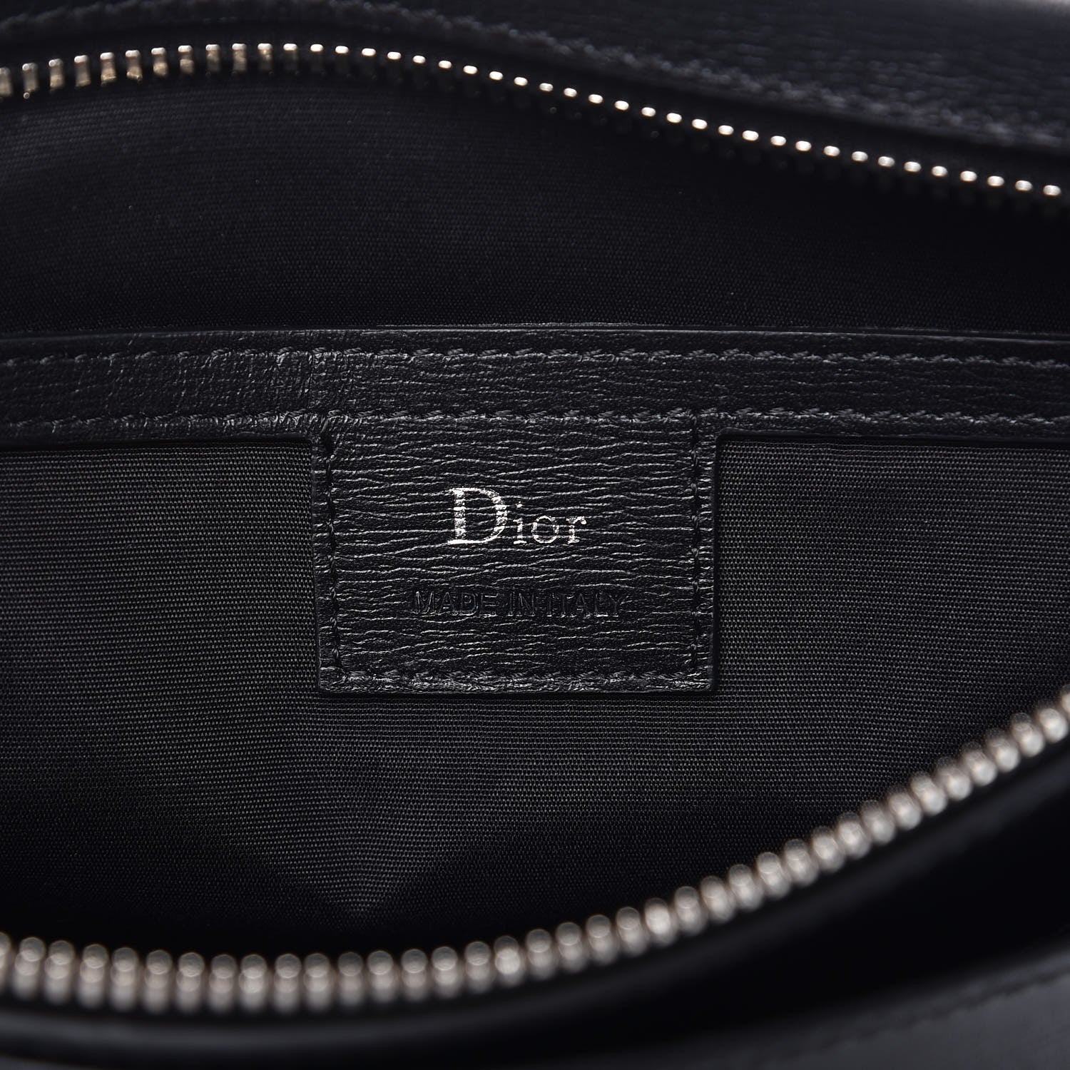 Christian Dior Calfskin Cork Signature Bee Homme Pochette Black 6 of 7
