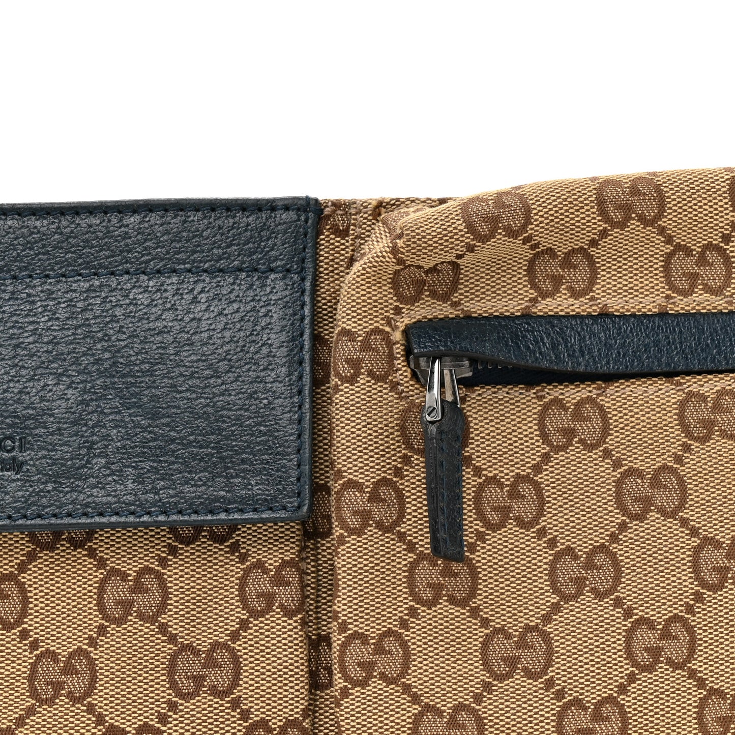 Monogram Web Belt Bag Navy