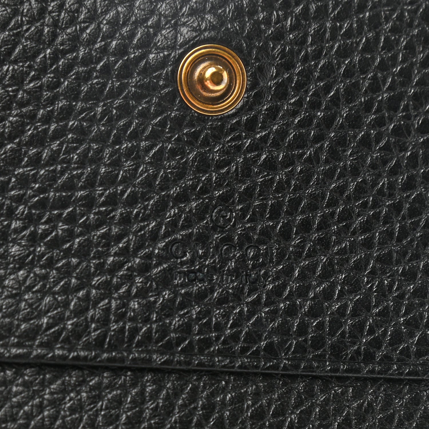 Gucci Pebbled Calfskin Animalier Card Case Black 6 of 7