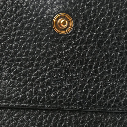 Gucci Pebbled Calfskin Animalier Card Case Black 6 of 7