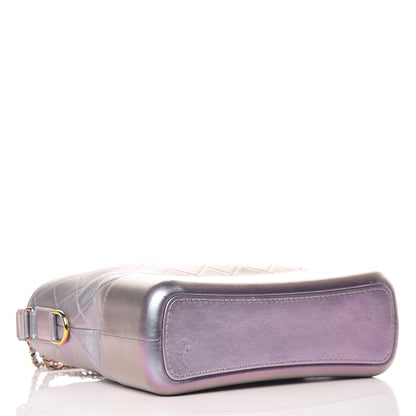 Chanel Iridescent Lambskin Calfskin Quilted Medium Gabrielle Hobo Light Purple 5 of 10