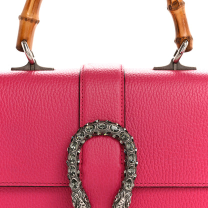 Gucci Dollar Calfskin Crystal Web Medium Dionysus Bamboo Top Handle Bag Box Pink Black Diamond 8 of 12