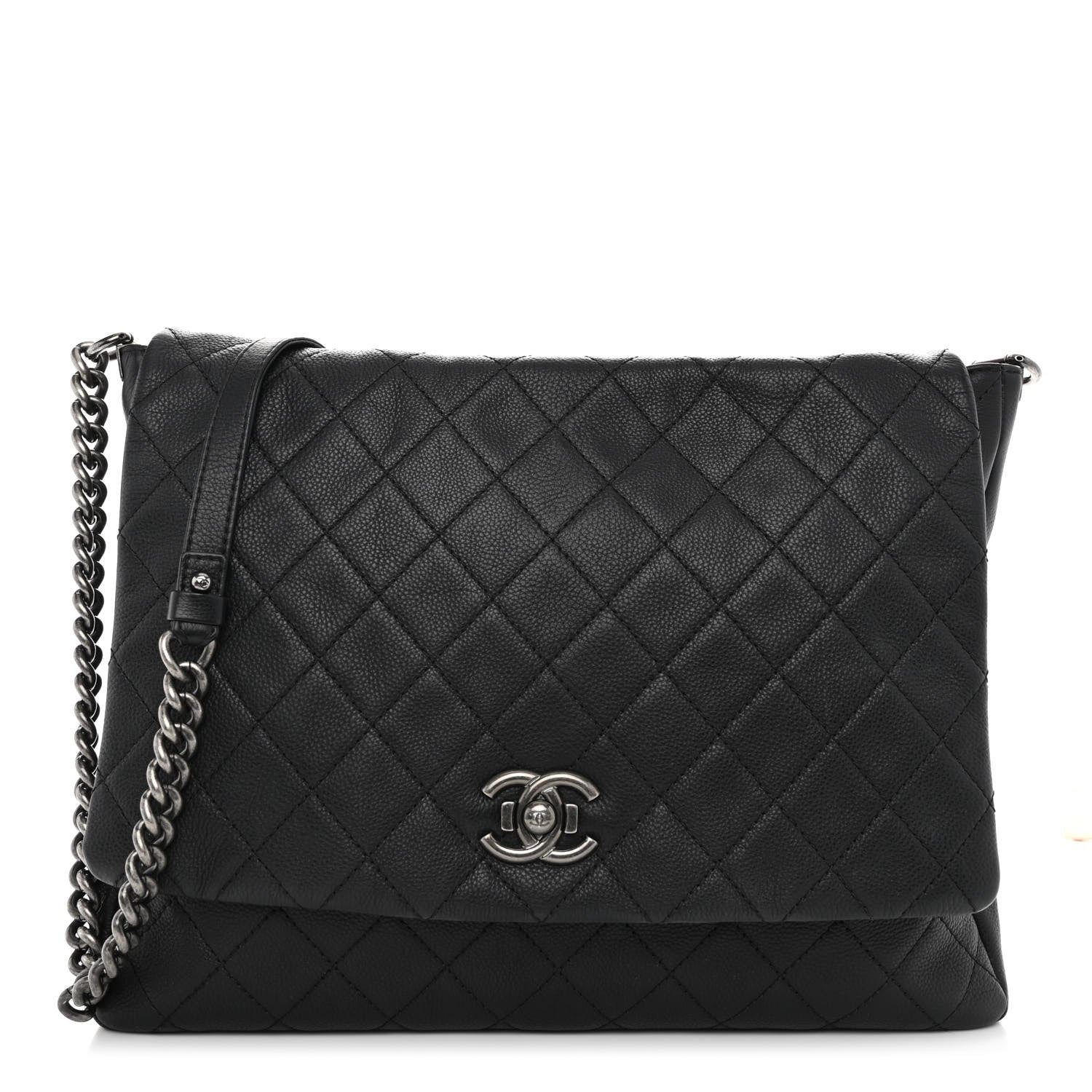 Chanel Calfskin Quilted Couture Messenger Black 1 of 10