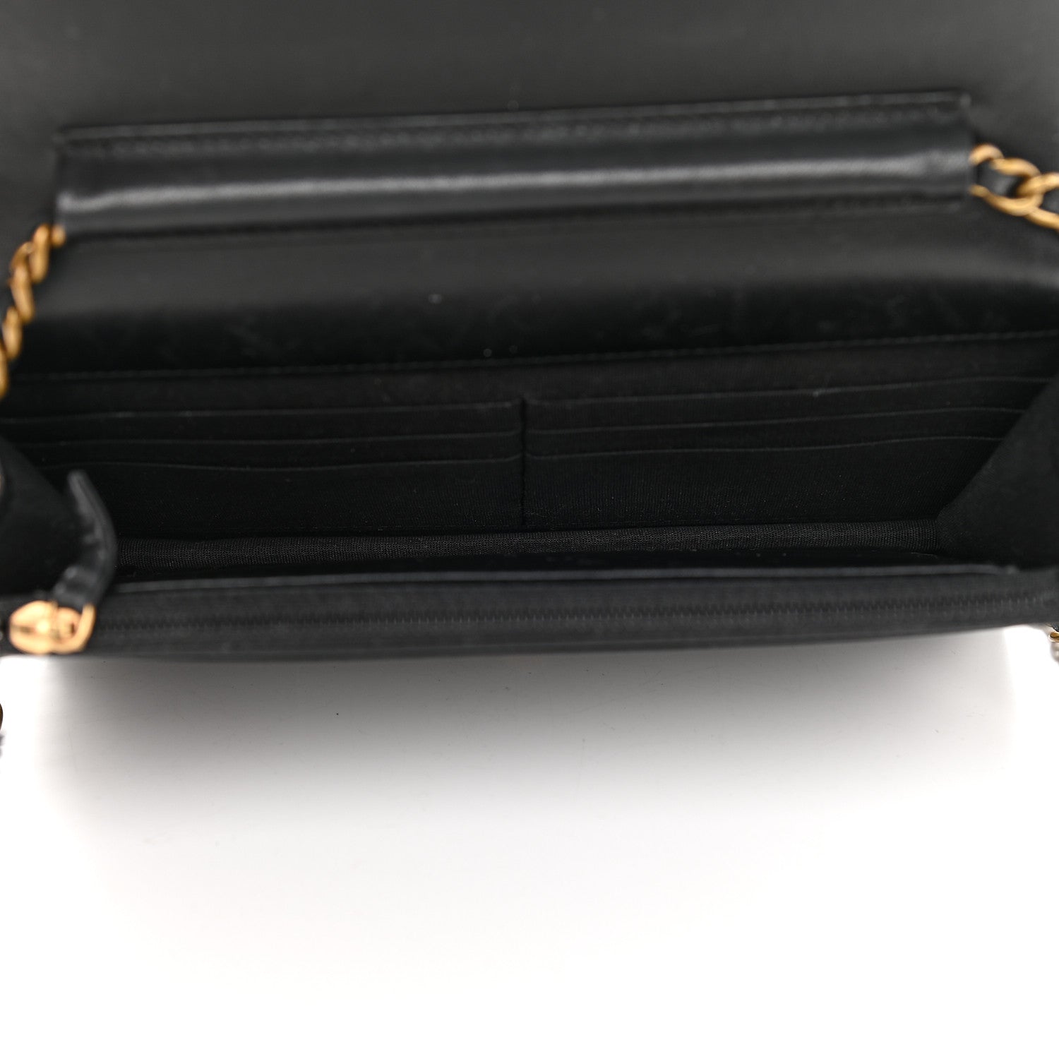Chanel Lizard Calfskin Boy Wallet on Chain WOC Black 5 of 11