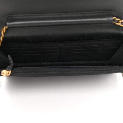 Chanel Lizard Calfskin Boy Wallet on Chain WOC Black 5 of 11