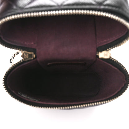 Chanel Caviar Quilted Phone Holder With Chain Black 5 of 12