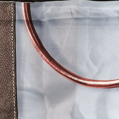 Hermes Silk Projets Carres Poncho Gris Perle Taupe Acajou 9 of 9
