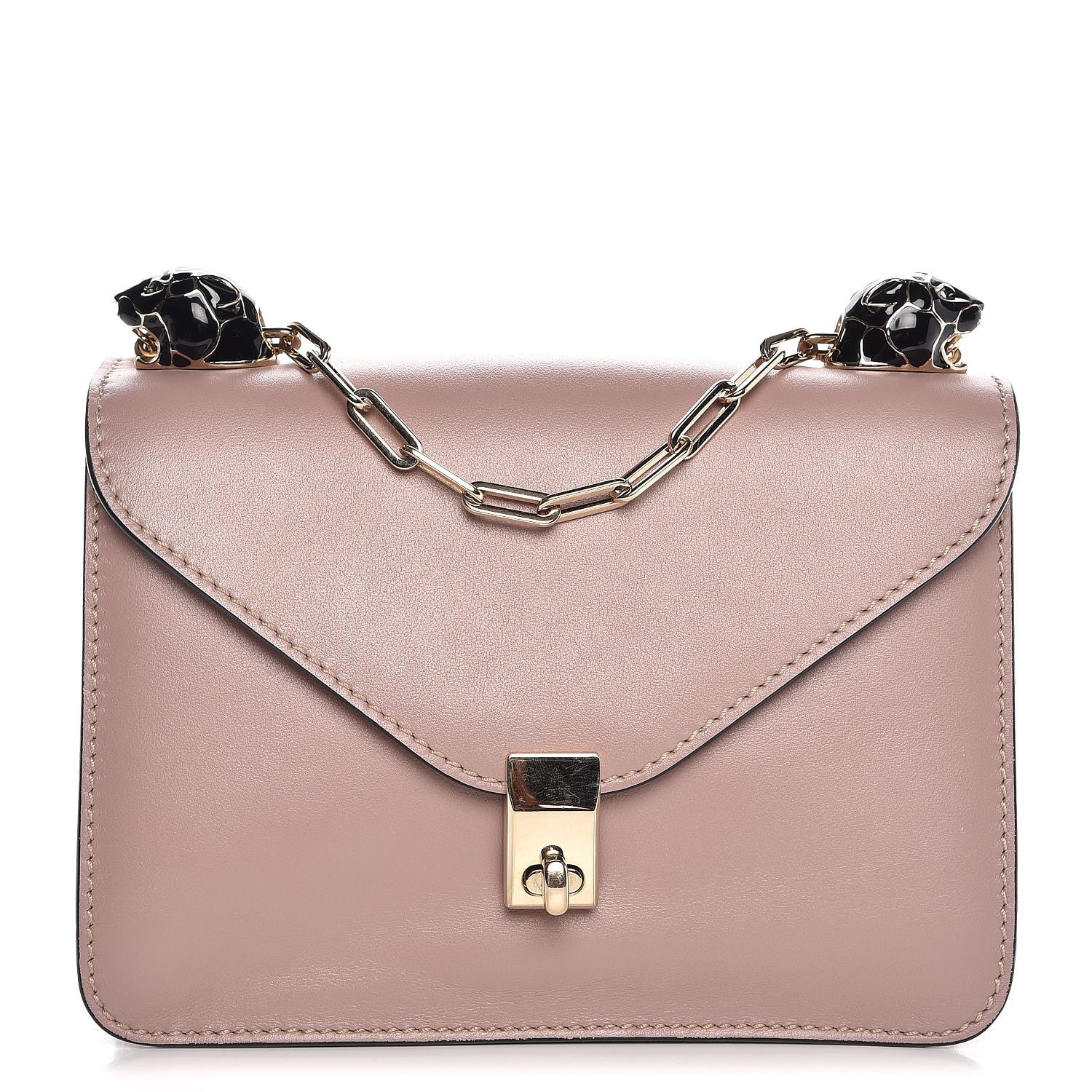 Valentino Garavani Calfskin Panther Shoulder Bag Poudre 1 of 8
