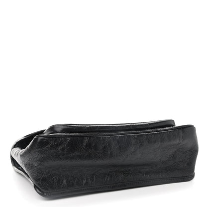 Saint Laurent Crinkled Calfskin Matelasse Monogram Medium Niki Chain Satchel Black 4 of 9