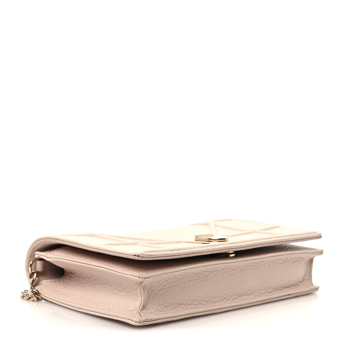 Christian Dior Grained Calfskin Diorama Wallet on Chain Pouch Rose Poudre 3 of 9