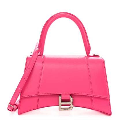 Balenciaga Shiny Box Calfskin Small Hourglass Top Handle Bag Acid Fuchsia 1 of 11