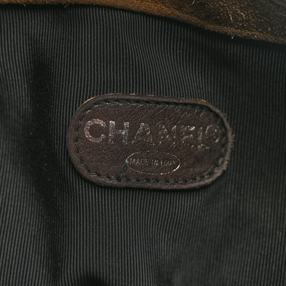 Chanel Suede Drawstring Bucket Bag Khaki 6 of 12