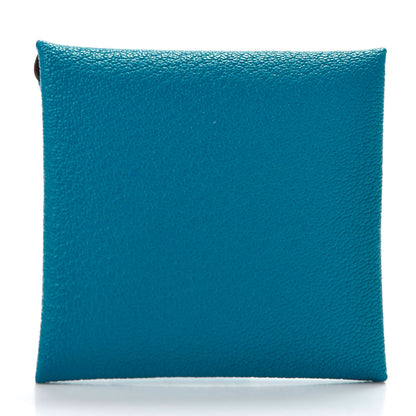 Hermes Chevre Mysore Bastia Coin Purse Bleu Frida Cuivre 2 of 9