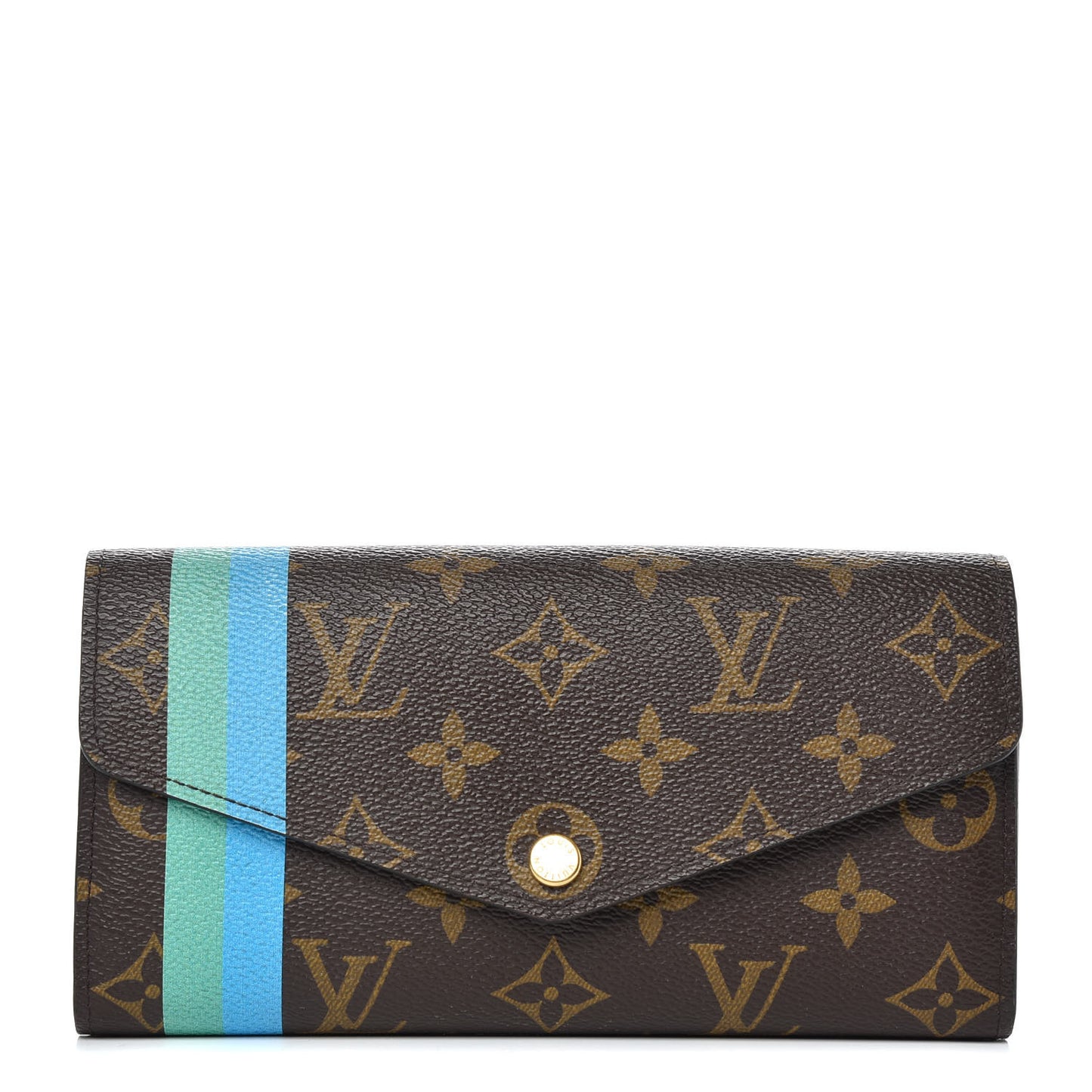 Monogram My LV Heritage Sarah Wallet NM Bleu Clair Vert Clair