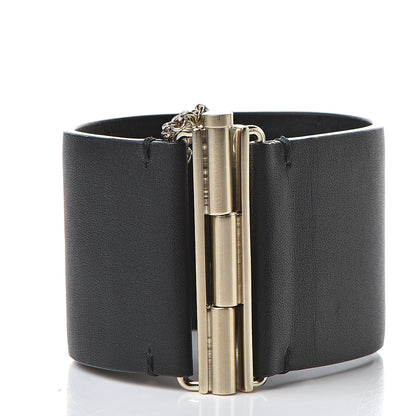 Chanel Calfskin CC Cuff Black Gold 3 of 7