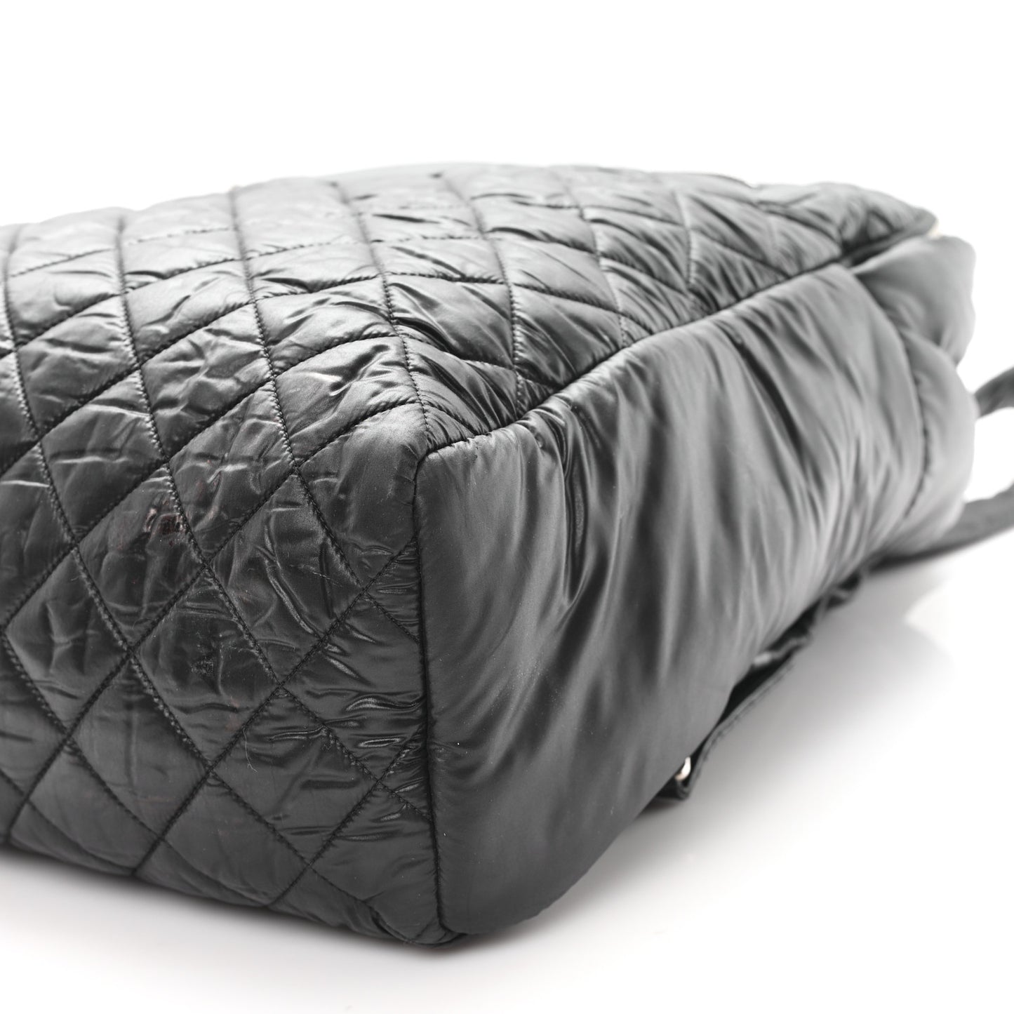 Nylon Quilted Coco Cocoon Backpack Black