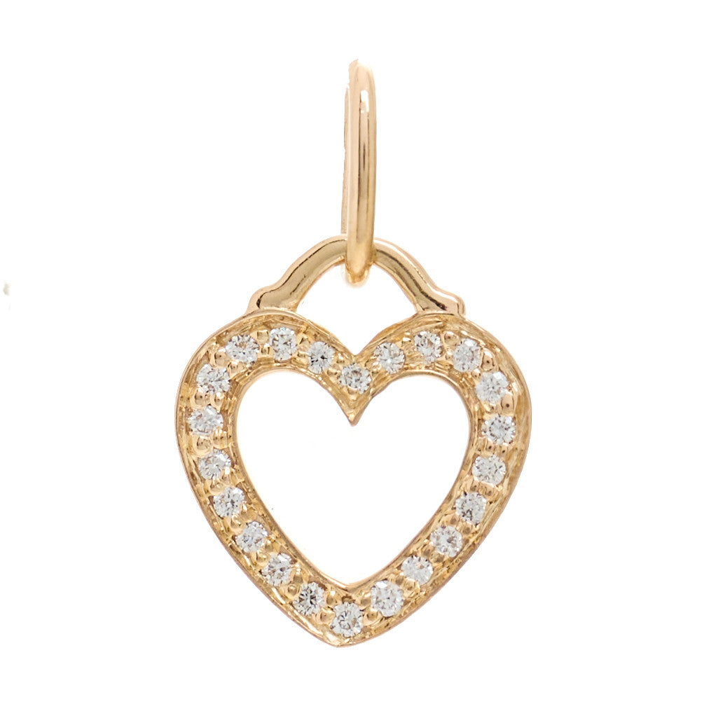 Tiffany 18K Rose Gold Diamond Sentimental Heart Pendant 1 of 3