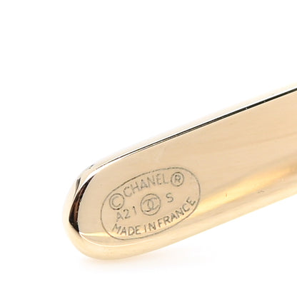 Chanel Metal Crystal CC Headband Light Gold 3 of 5