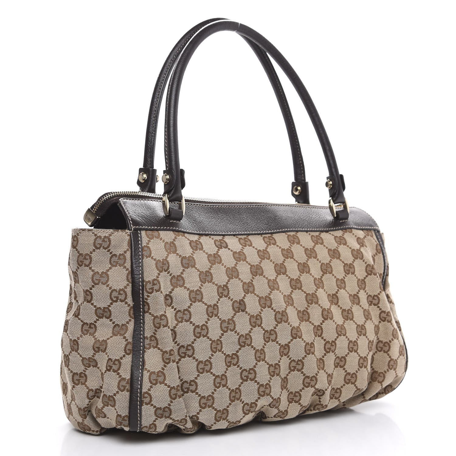 Gucci Monogram D Gold Tote Dark Brown 3 of 12