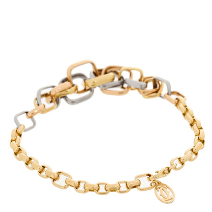 Cartier 18K Pink Yellow White Gold Trinity Cushion Shaped Bracelet 2 of 5