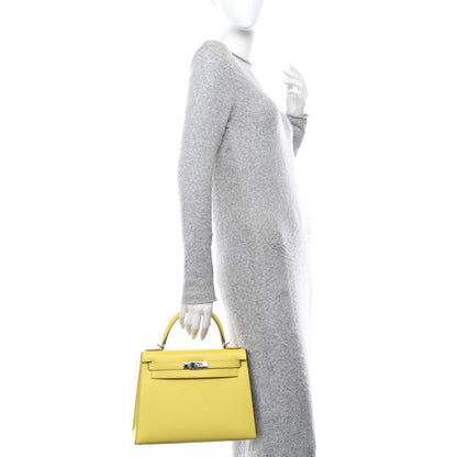 Hermes Epsom Kelly Sellier 28 Lime 2 of 14