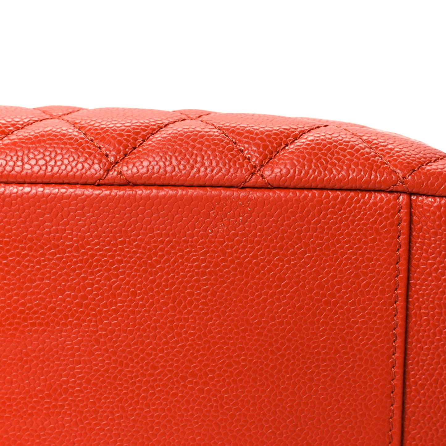 Caviar Quilted Grand Shopping Tote GST Orange