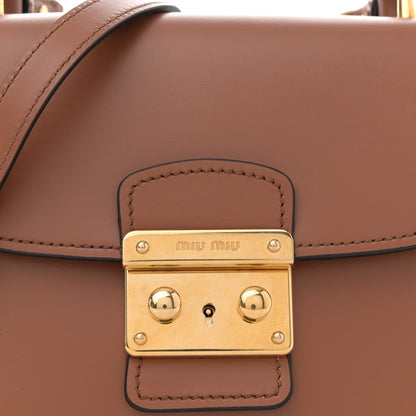 Miu Miu City Calf Lock Shoulder Bag Cognac 7 of 10