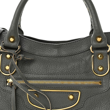 Balenciaga Chevre Gold Metallic Edge Hardware City Gris Acier 8 of 10