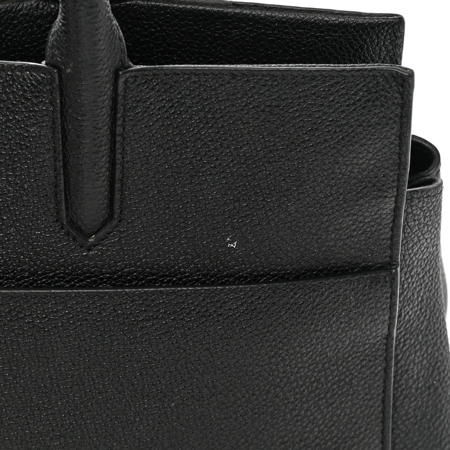 Saint Laurent Grained Calfskin Small Cabas Rive Gauche Black 11 of 17