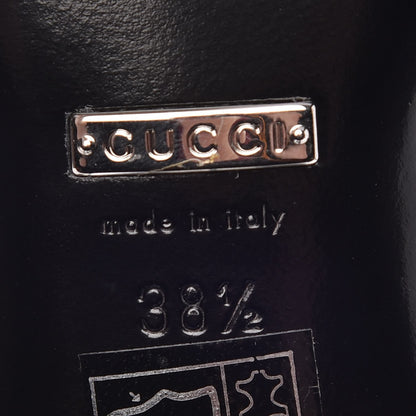 Gucci Metallic Nappa Crystal Maxine Horsebit Slide Sandals 38.5 Silver 6 of 9