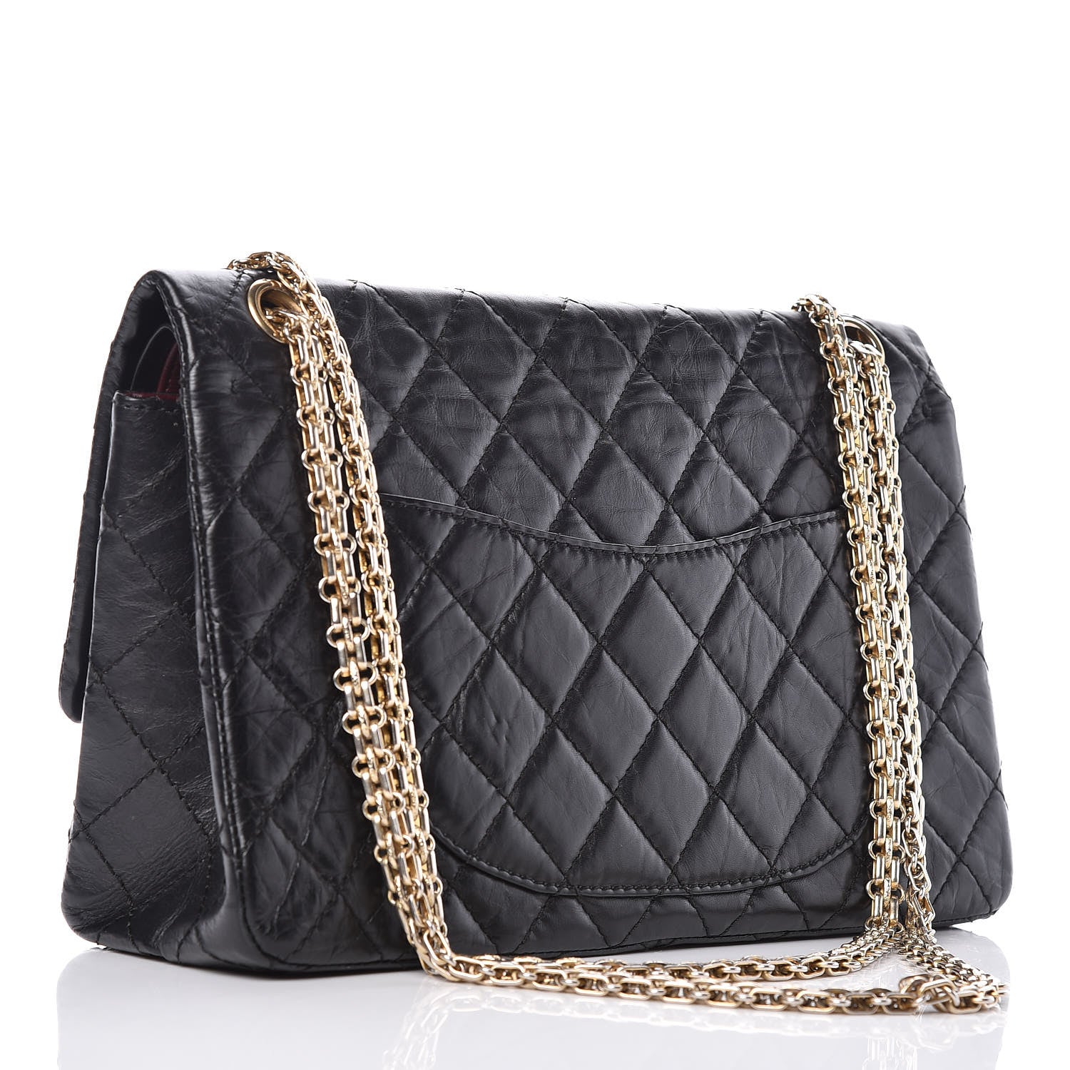 Chanel Aged Calfskin Quilted 2.55 Reissue 226 Flap Black 3 of 12