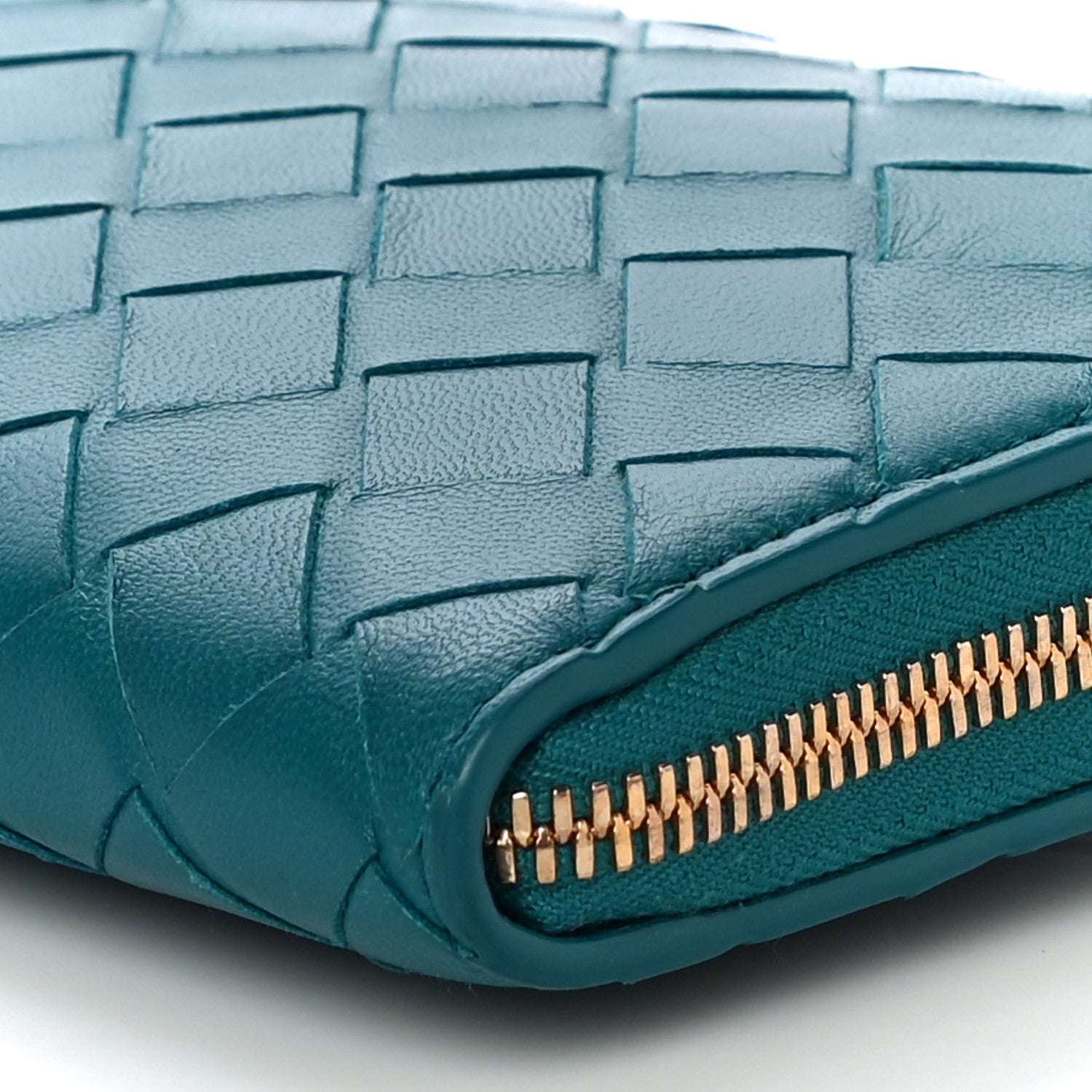 Bottega Veneta Nappa Intrecciato Zip Around Wallet Mallard 10 of 10