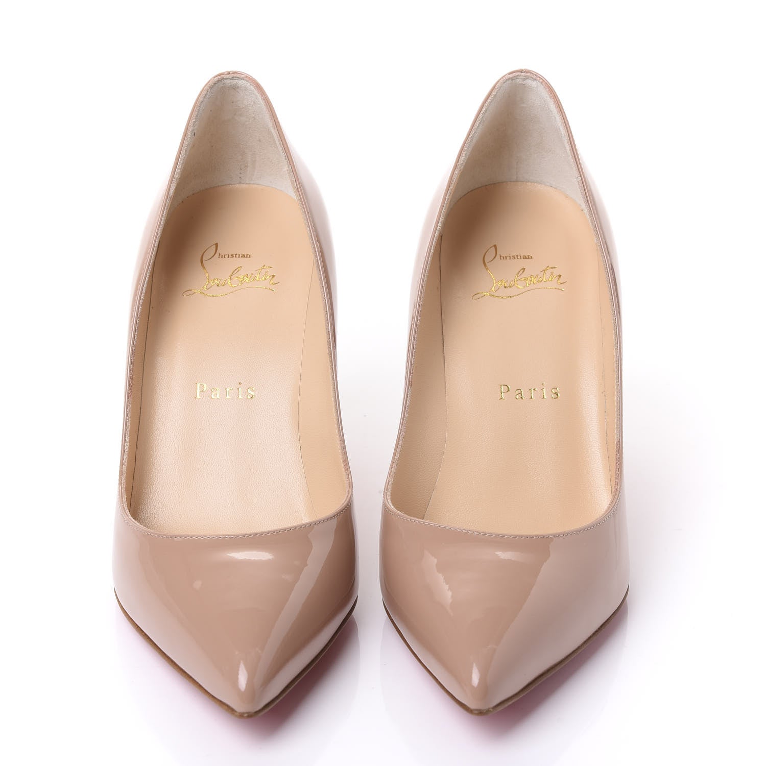 Christian Louboutin Patent Pigalle 85 Pumps 36.5 Nude 2 of 8