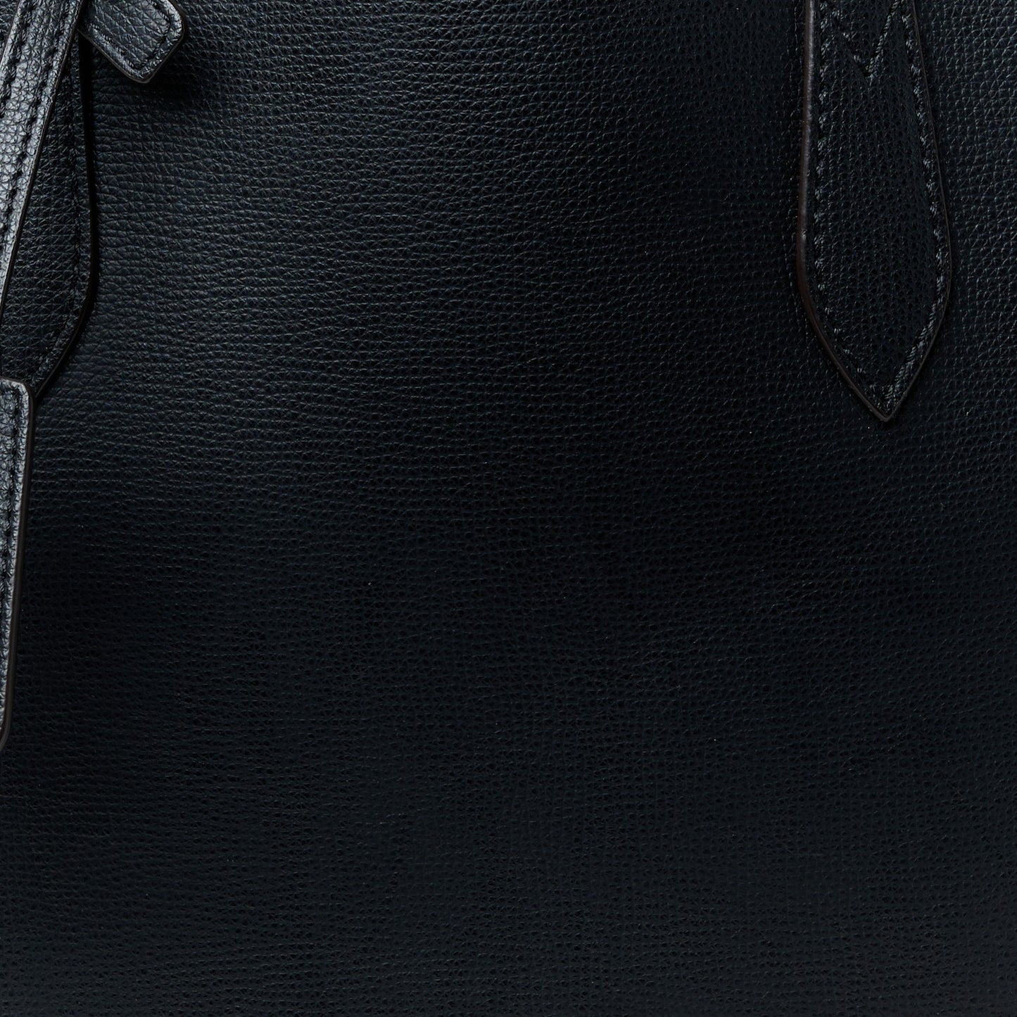 Grainy Calfskin Haymarket Check Medium Reversible Tote Black