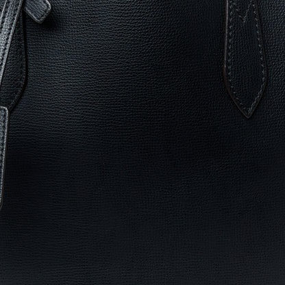 Burberry Grainy Calfskin Haymarket Check Medium Reversible Tote Black 13 of 17