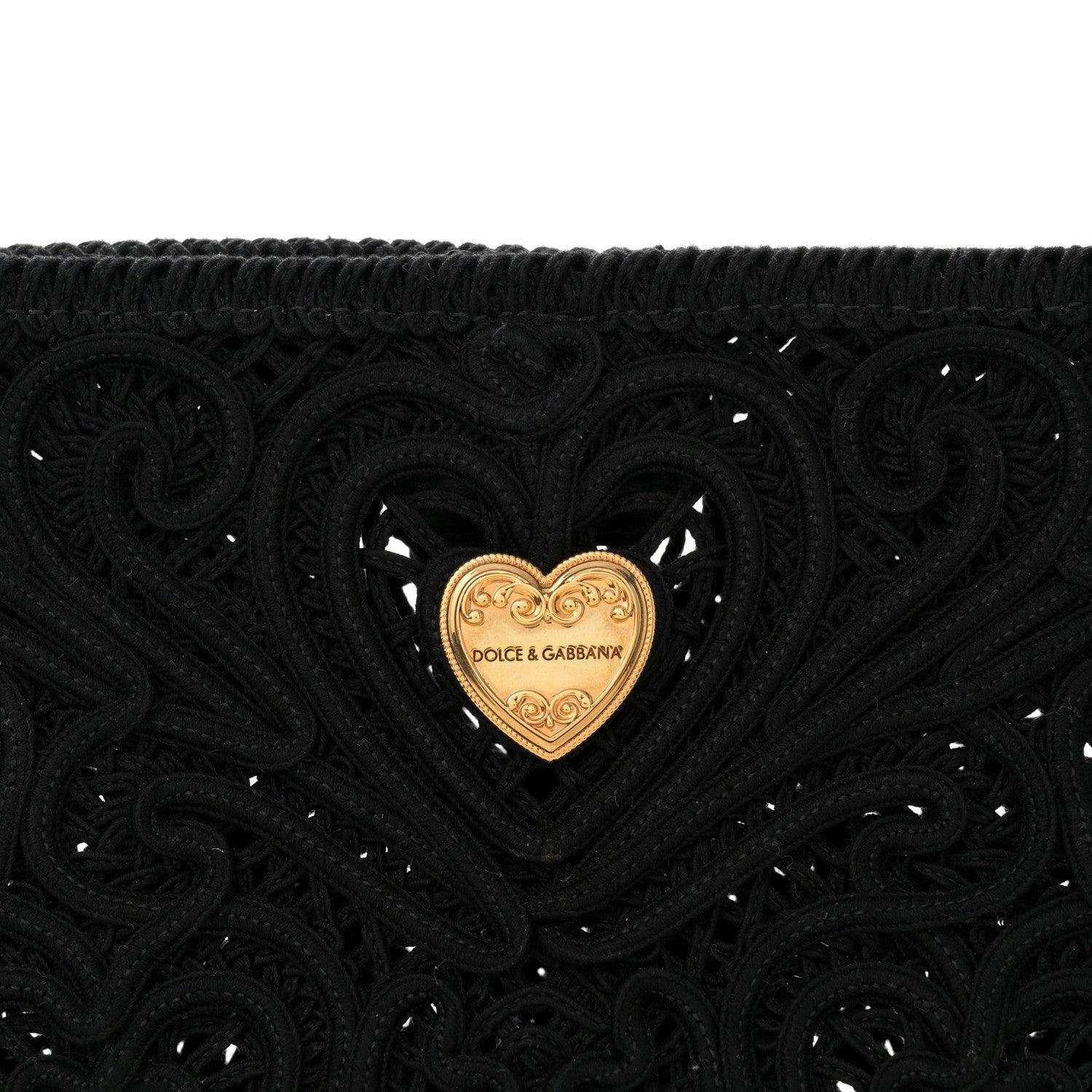 Dolce & Gabbana DOLCE GABBANA Cordonetto Lace Shoulder Bag Black 6 of 10