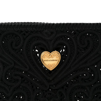 Dolce & Gabbana DOLCE GABBANA Cordonetto Lace Shoulder Bag Black 6 of 10