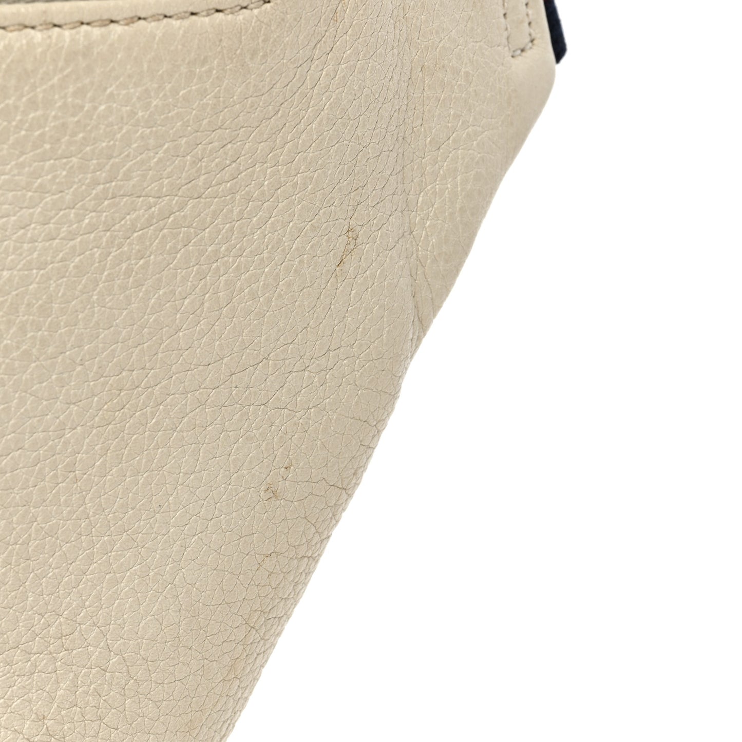 Grained Calfskin Small Logo Belt Bag White