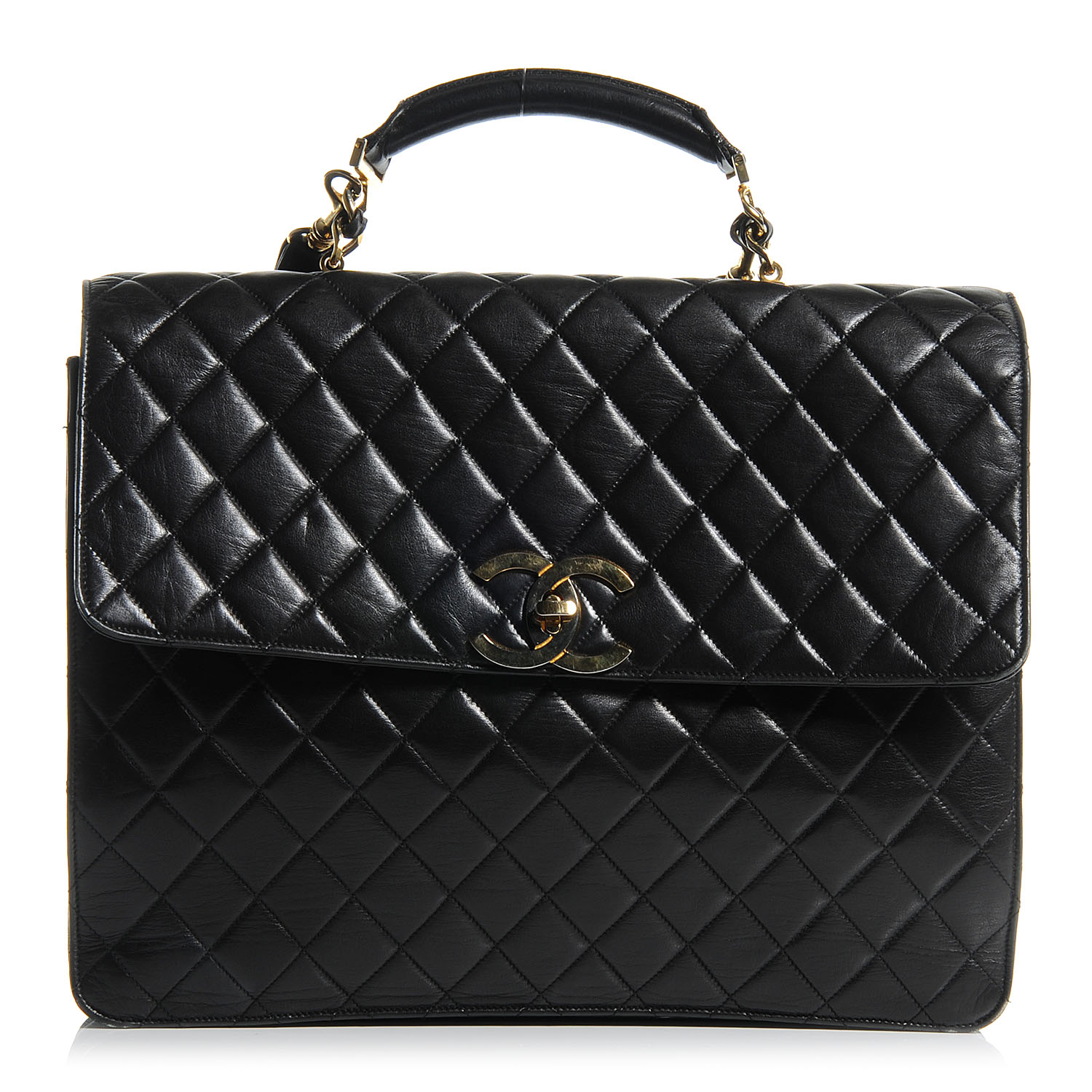 Chanel Lambskin Briefcase Laptop Bag 1 of 6