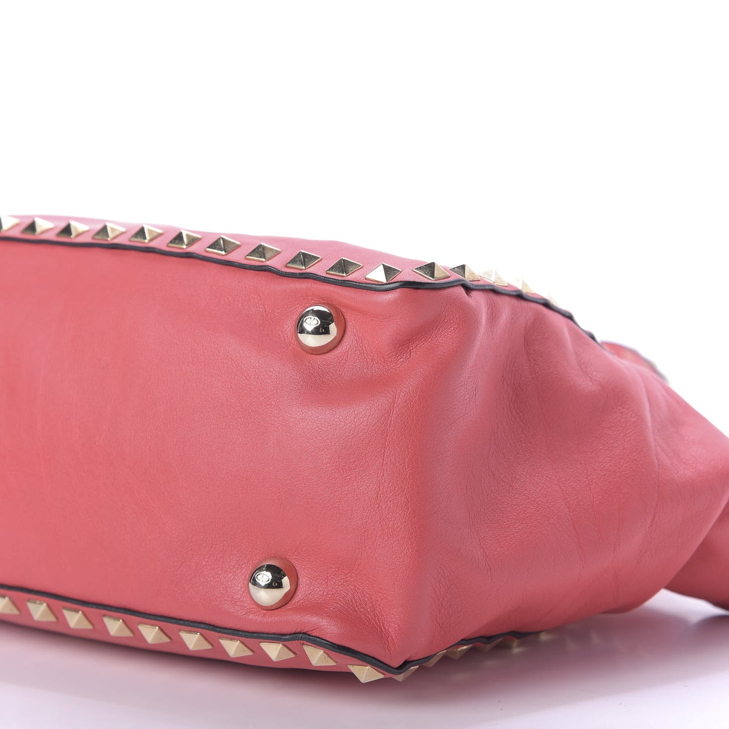 Vitello Small Rockstud Tote Pop Fuxia