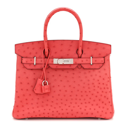 Hermes Ostrich Birkin 30 Rouge Vif 1 of 11