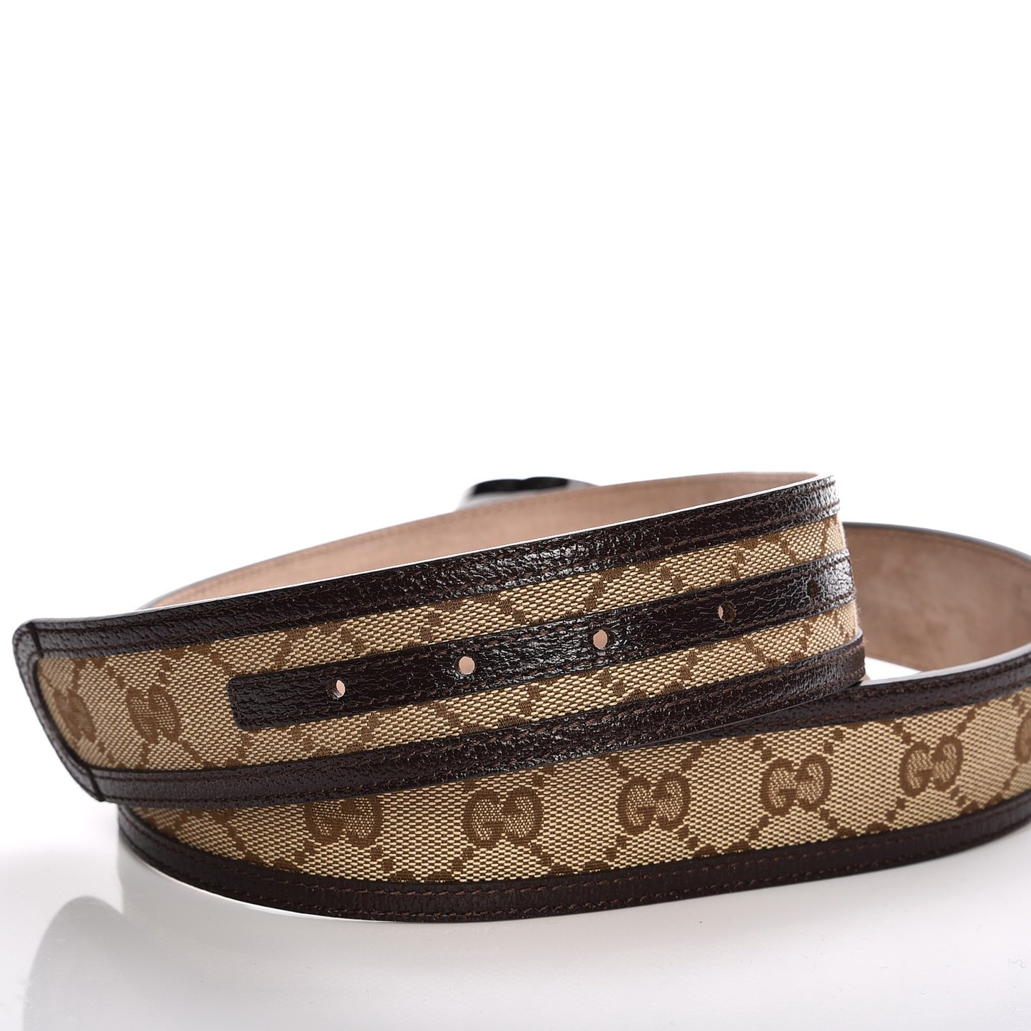 Monogram Interlocking G Belt 85 34 Dark Brown